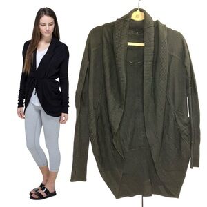 Lululemon Athletica Black Transformation Wrap Cardigan size 4 approximately